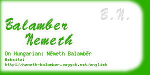 balamber nemeth business card
